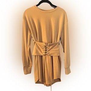 Corset sweater dress